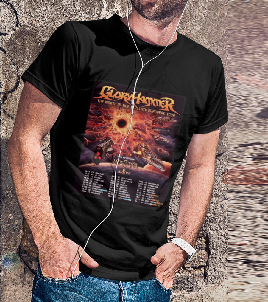 Gloryhammer The Wrath Of Kor Virliath European Tour Dates With Support From Majestica Arion T-Shirt
