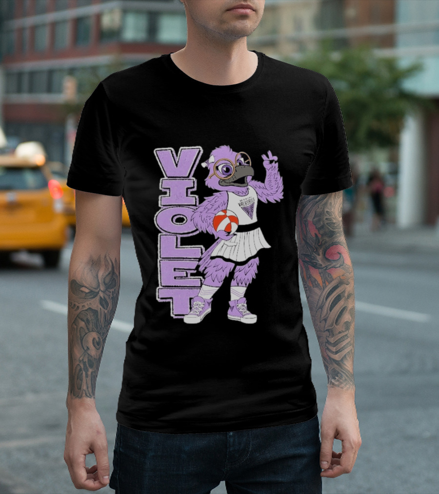 Golden State Valkyries Oaklandish Violet Mascot Basketball T-Shirt