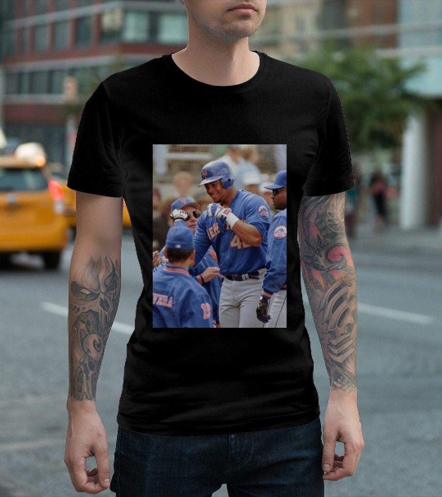 New York Mets Butch Huskey No. 42 MLB Legend T-Shirt
