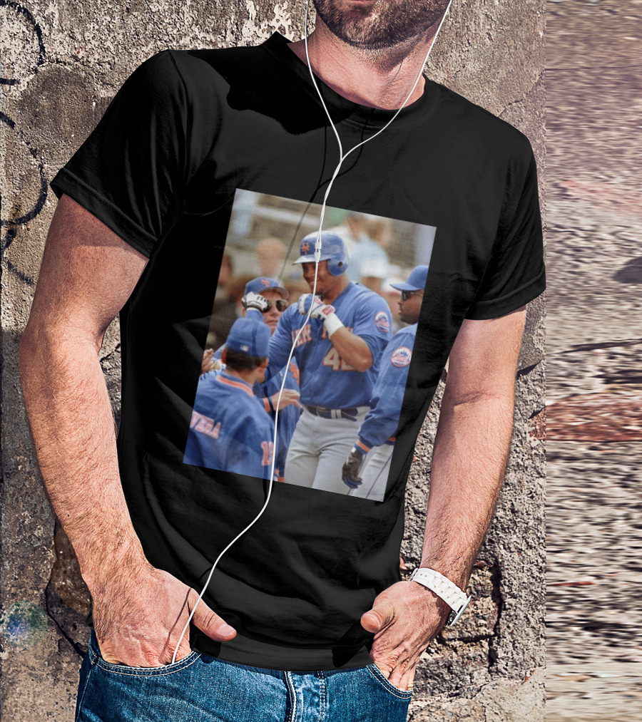 New York Mets Butch Huskey No. 42 MLB Legend T-Shirt
