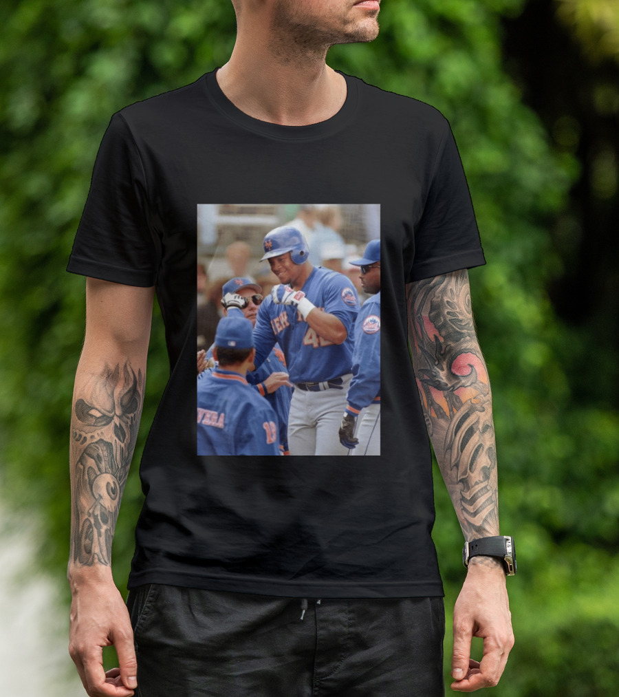 New York Mets Butch Huskey No. 42 MLB Legend T-Shirt