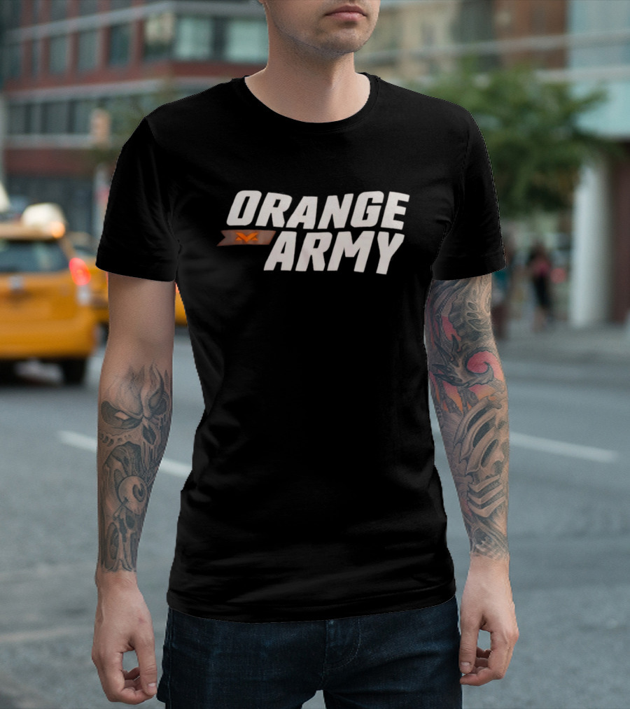Orange Army Team Spirit Supporter Flag T-Shirt