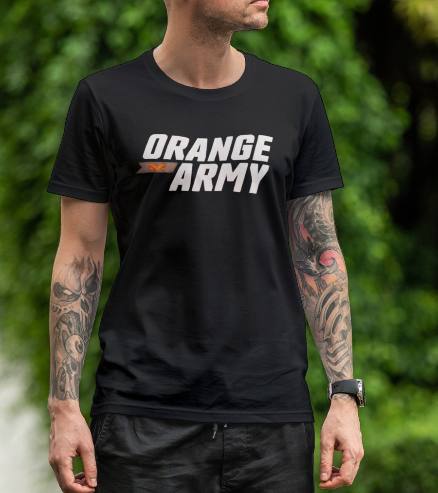 Orange Army Team Spirit Supporter Flag T-Shirt