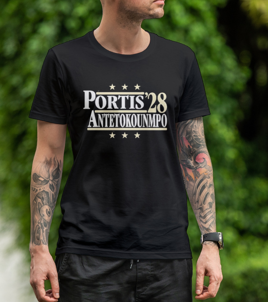 Portis Antetokounmpo 2028 Political Campaign Basketball Legends T-Shirt