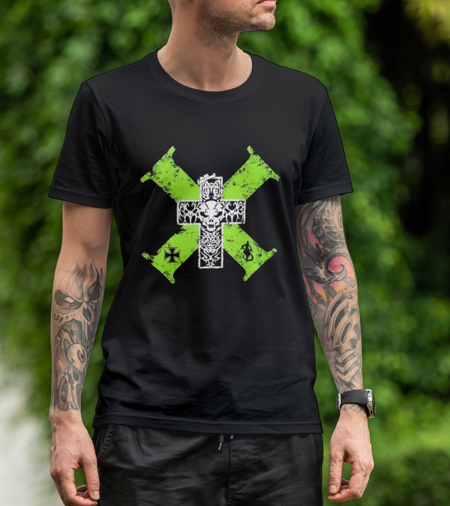 D Generation X Distressed Skull Cross DX WWE Wrestling T-Shirt