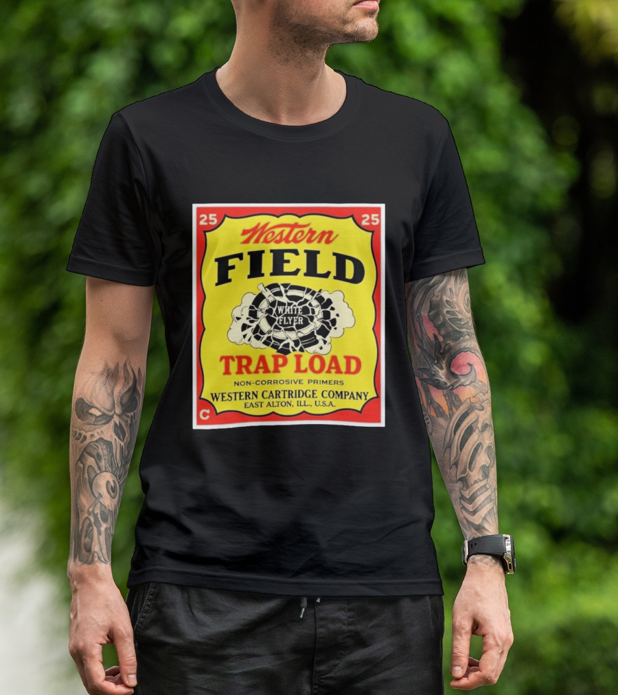 Western Field White Flyer Trap Load Western Cartridge Company East Alton USA T-Shirt
