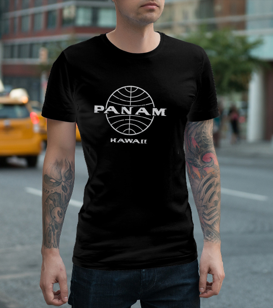 Pan Am Hawaii Distressed Globe Aviation T-Shirt