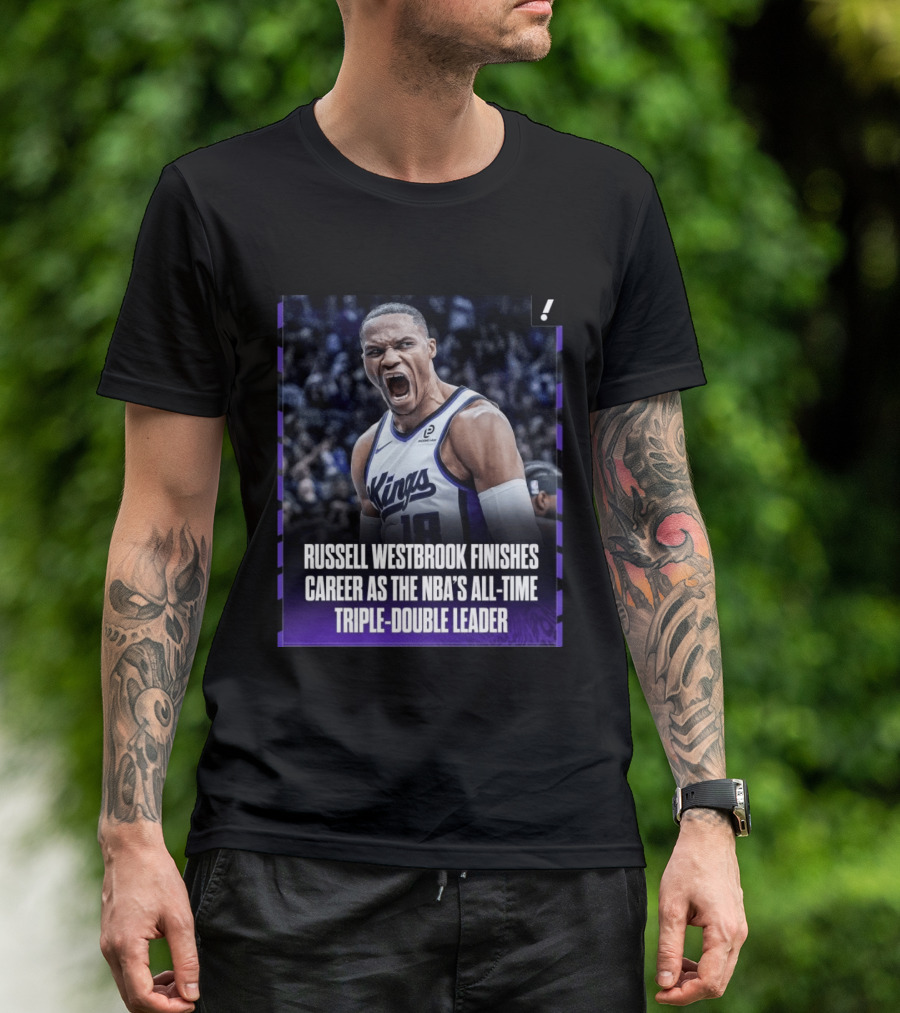 Russell Westbrook Kings NBA All Time Triple Double Leader T-Shirt