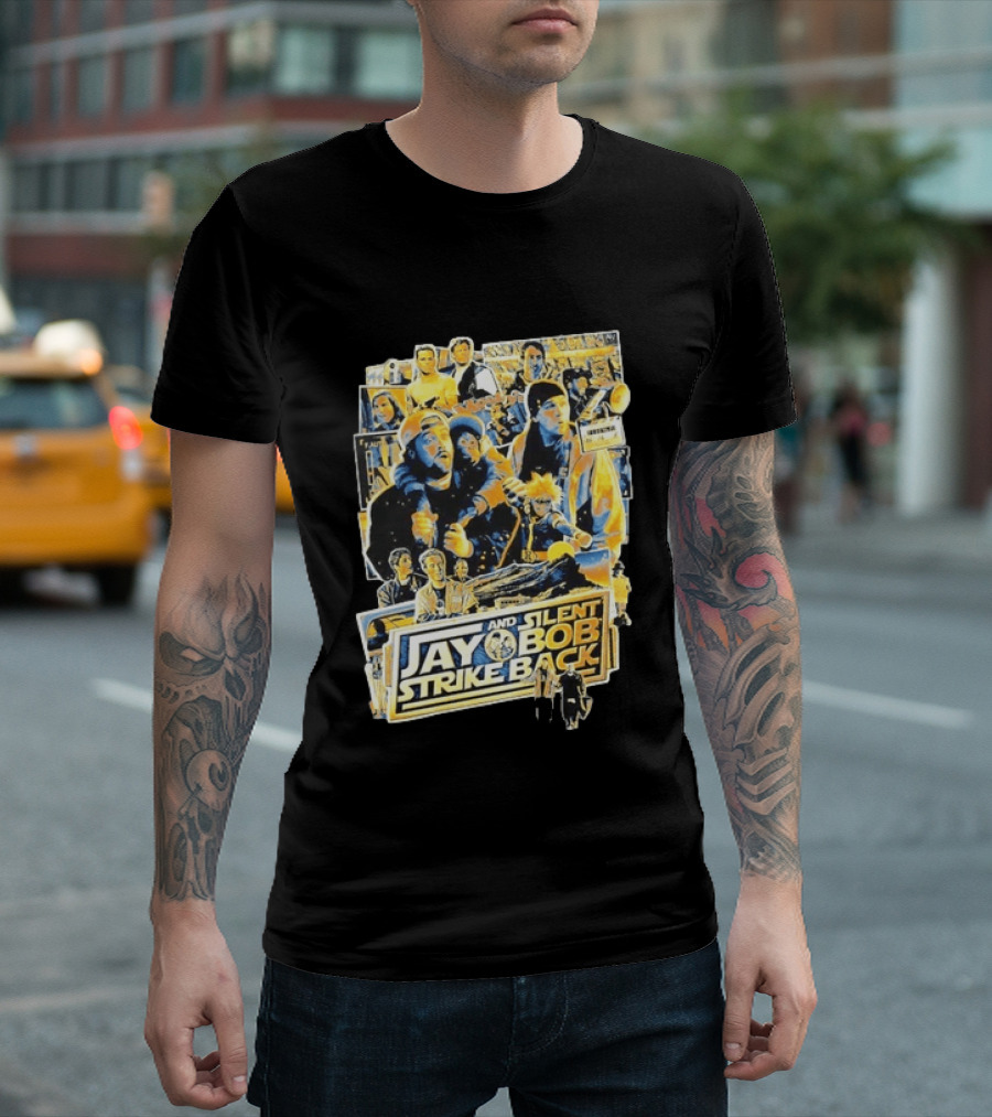 Jay And Silent Bob Strike Back Movie Collage Kevin Smith T-Shirt