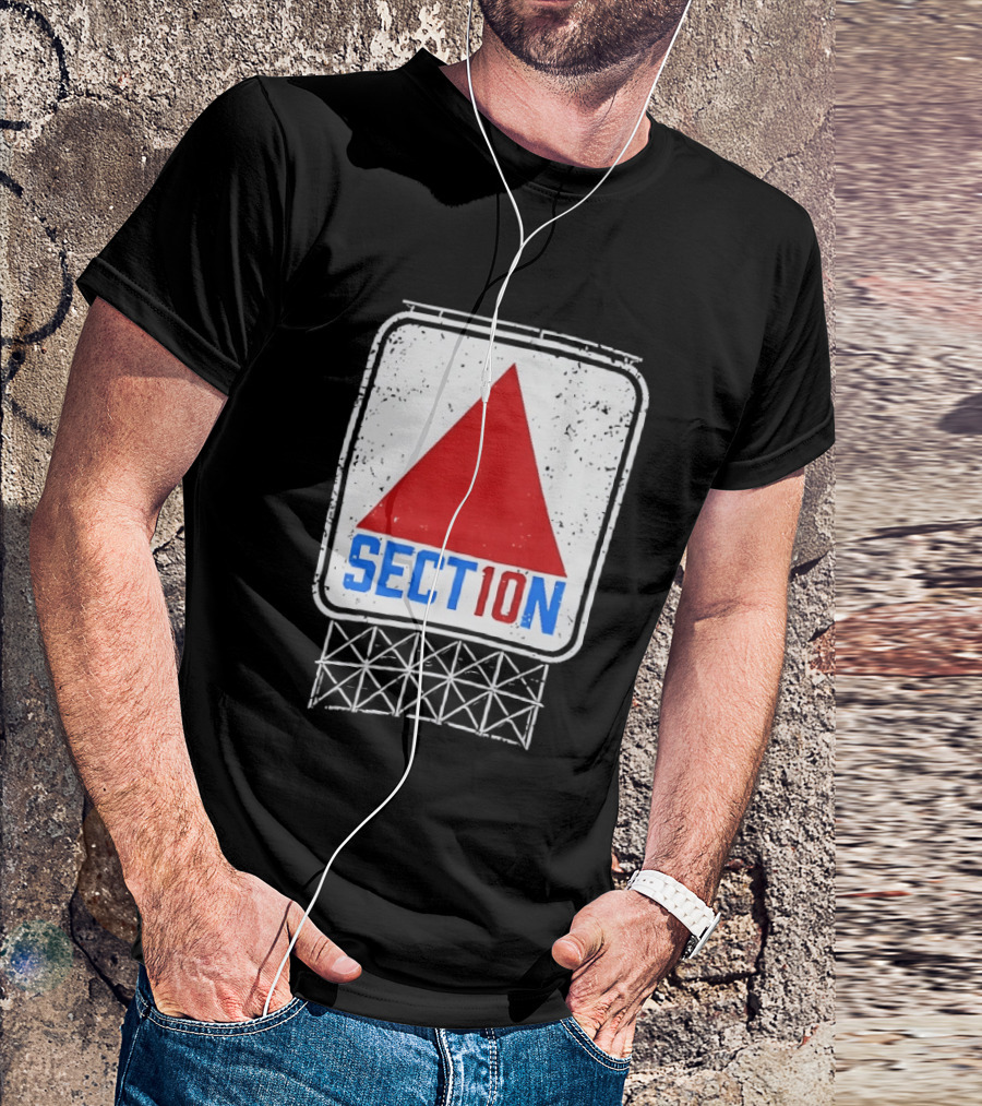 Section 10 Boston Red Sox Fenway Park Baseball Triangular Sign T-Shirt