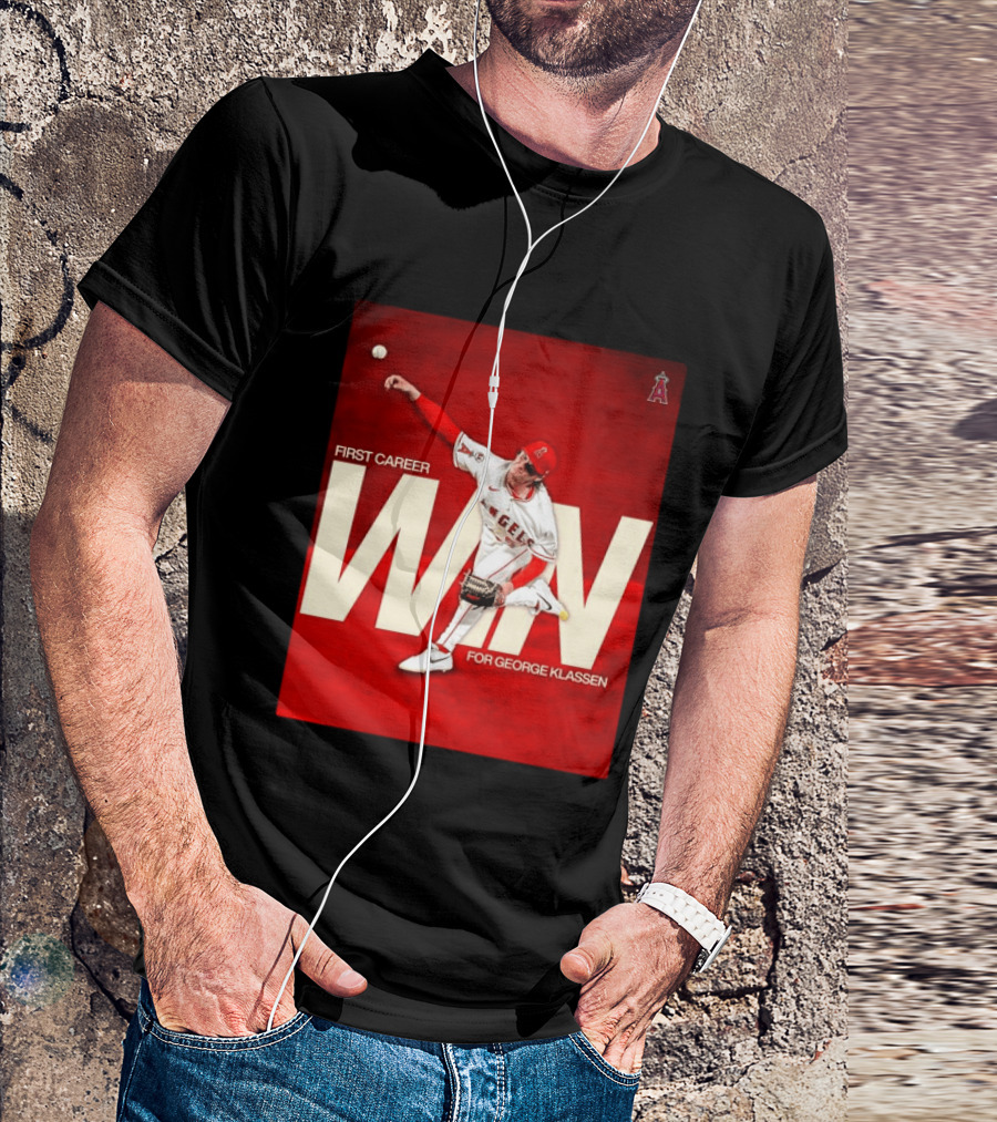 Los Angeles Angels First Career Win For George Klassen Baseball T-Shirt