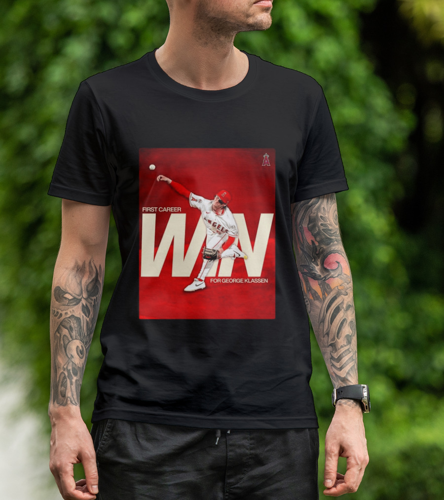 Los Angeles Angels First Career Win For George Klassen Baseball T-Shirt