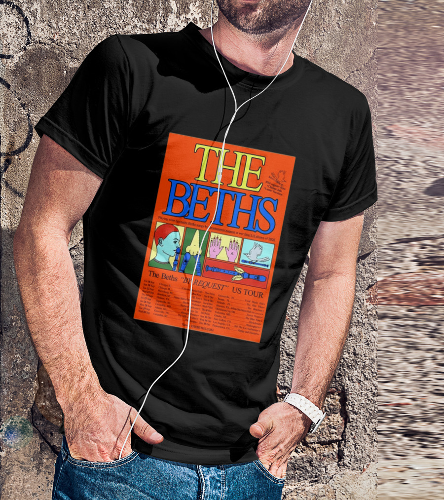 The Beths By Request US Tour 2026 Final Shows With Hands And Musical Notes T-Shirt