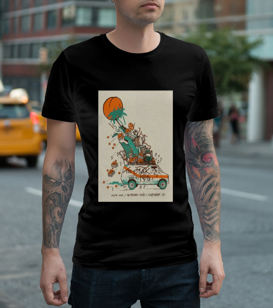 The Black Keys July 28 2026 The Daycare Sound Clearwater FL Van And Music Instruments T-Shirt