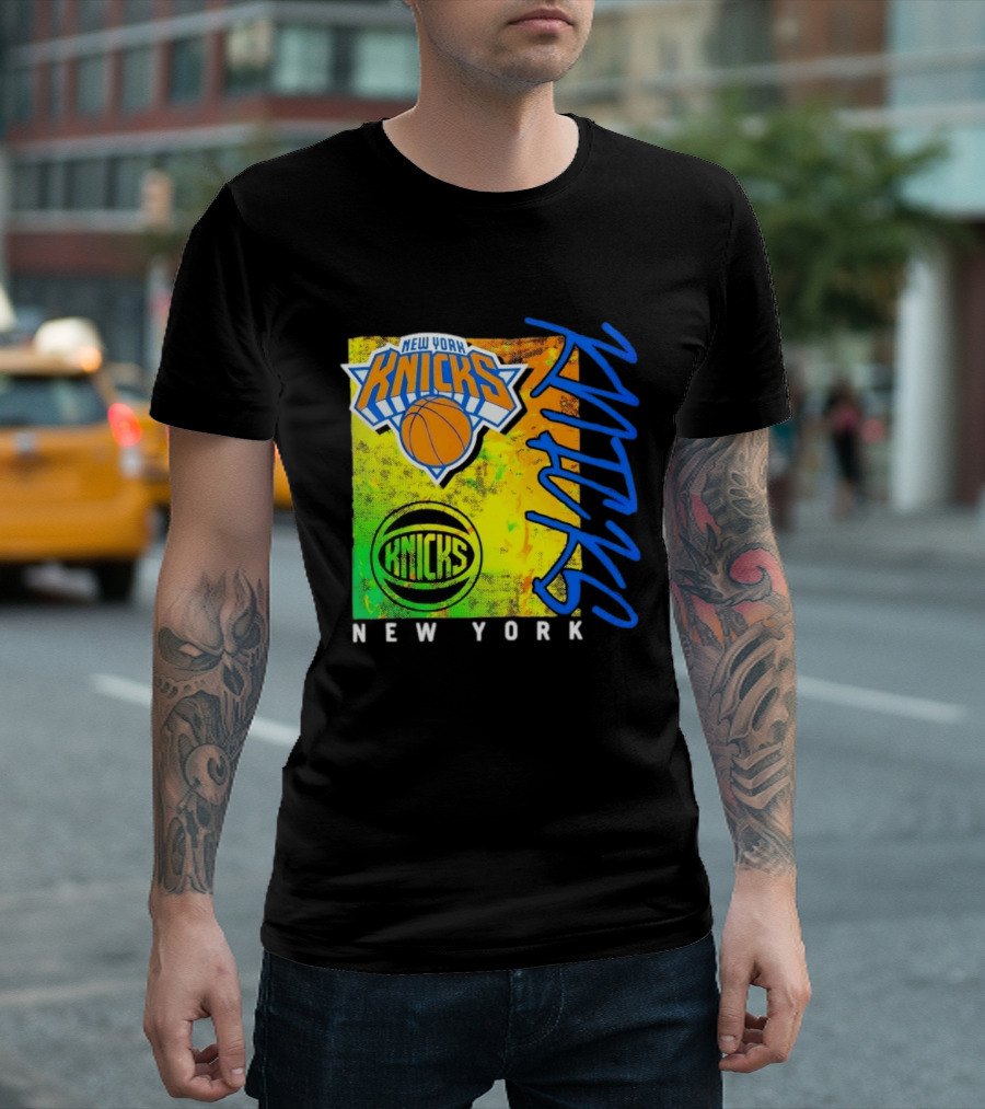 New York Knicks Basketball Team NBA Vibrant Graphic Knicks New York T-Shirt