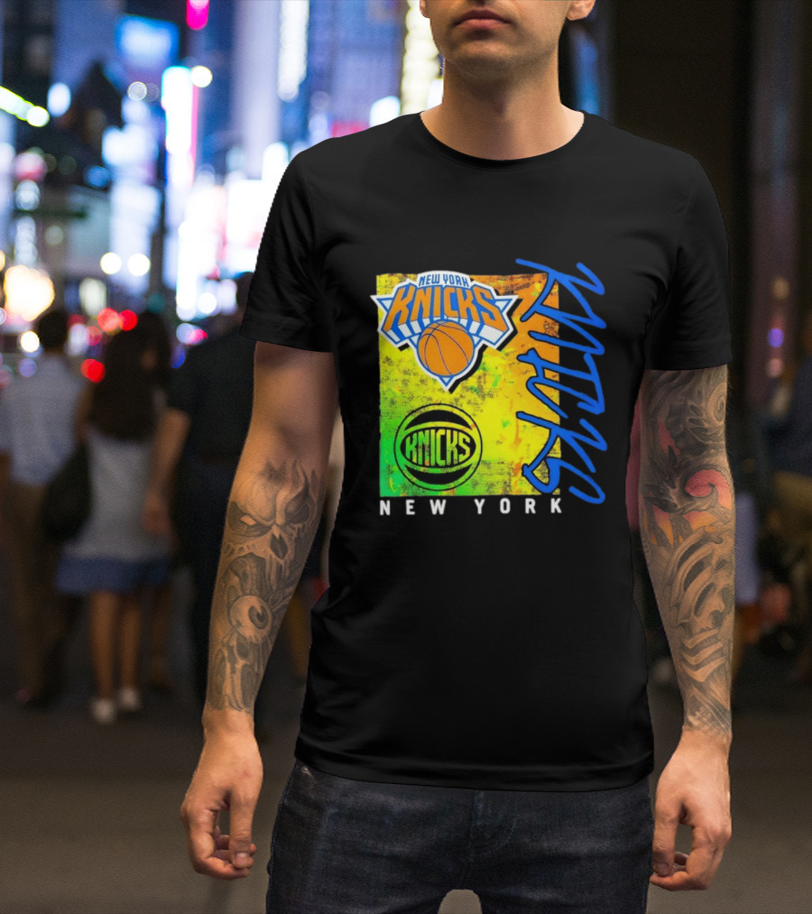 New York Knicks Basketball Team NBA Vibrant Graphic Knicks New York T-Shirt
