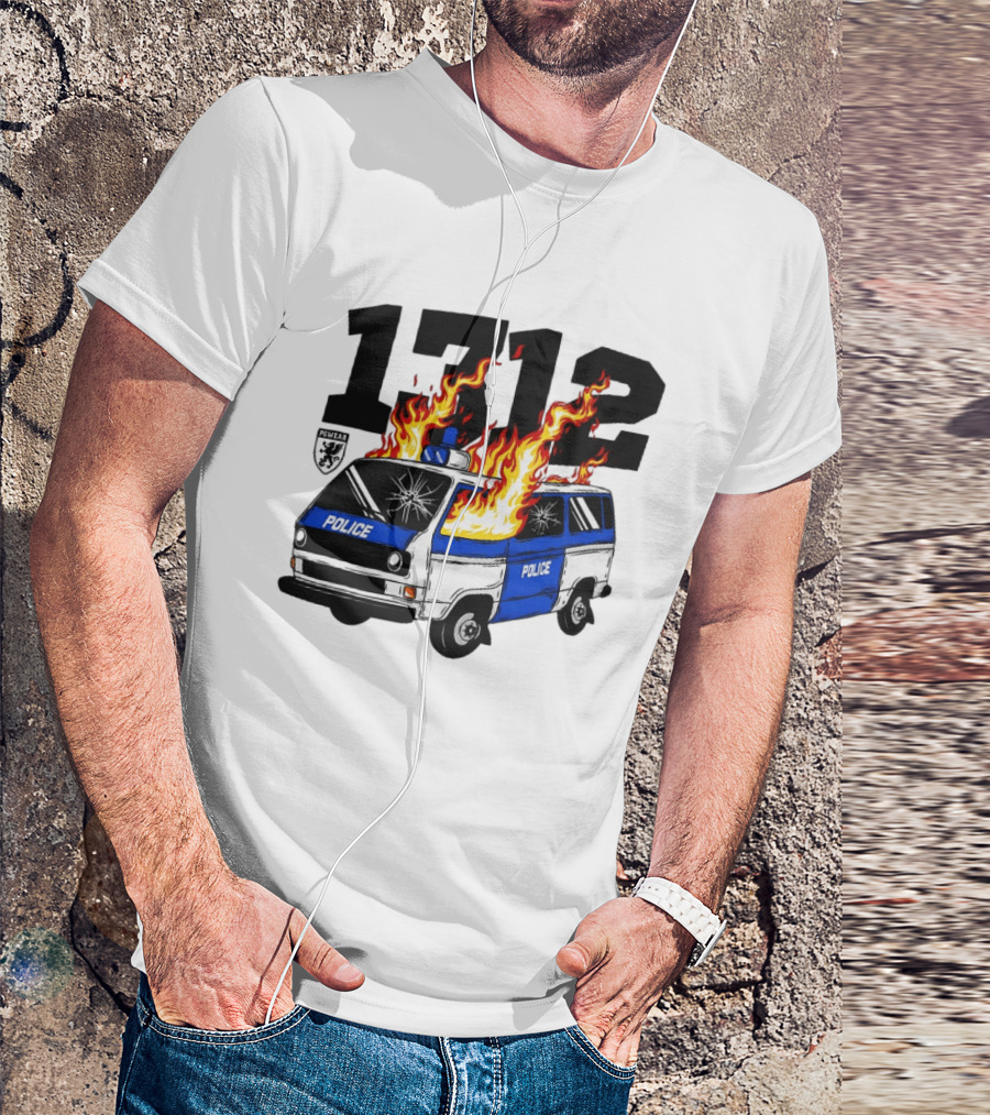 1312 Burning Police Van PGwear Anti Police T-Shirt