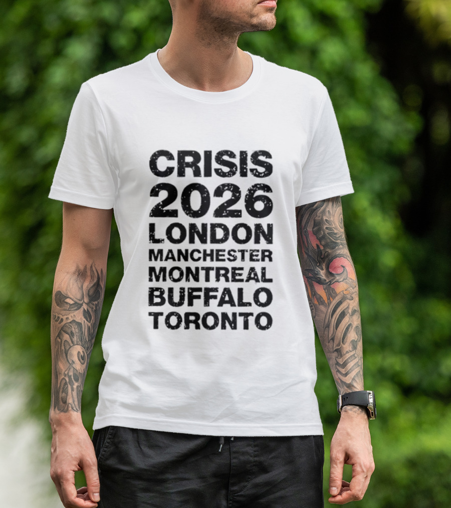 Alexisonfire Crisis 2026 Tour London Manchester Montreal Buffalo Toronto 20 Years T-Shirt