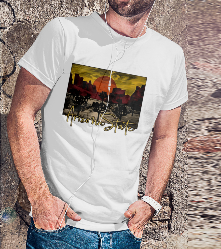 Arizona State Desert Sunset Landscape Scene T-Shirt