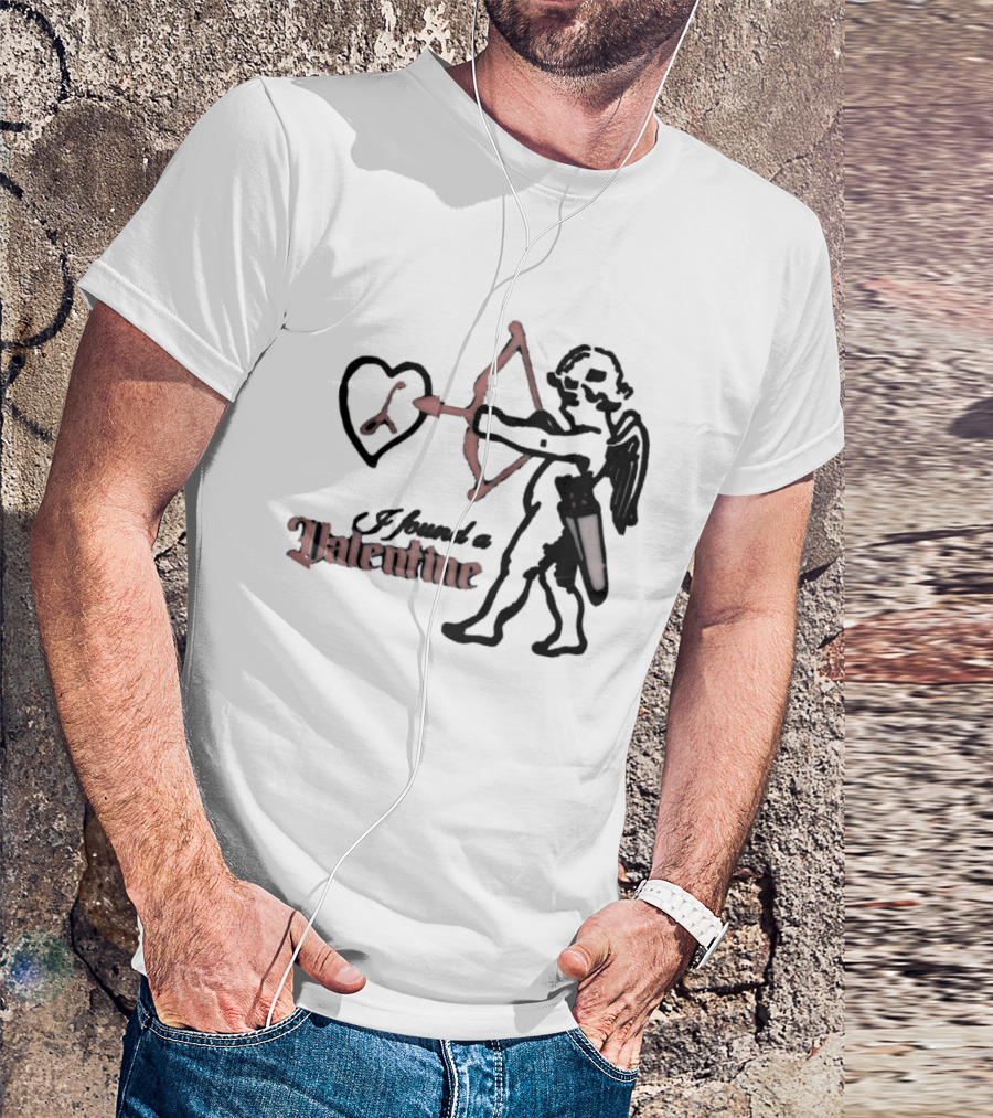 I Found A Valentine Cupid With Heart And Letter L T-Shirt
