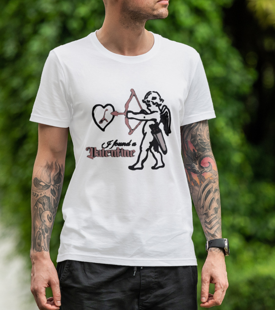 I Found A Valentine Cupid With Heart And Letter L T-Shirt