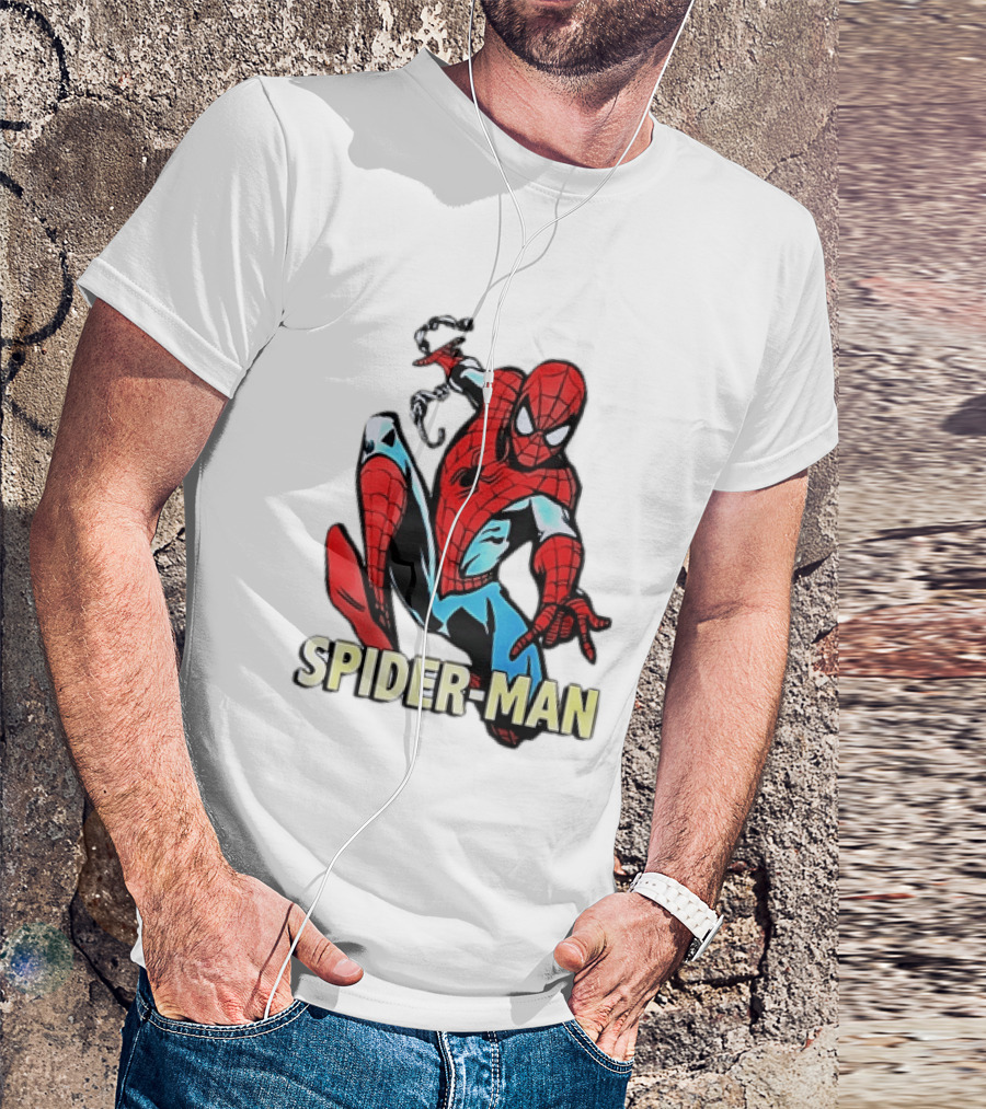 Spider Man Action Pose Marvel Superhero Avengers Comic T-Shirt