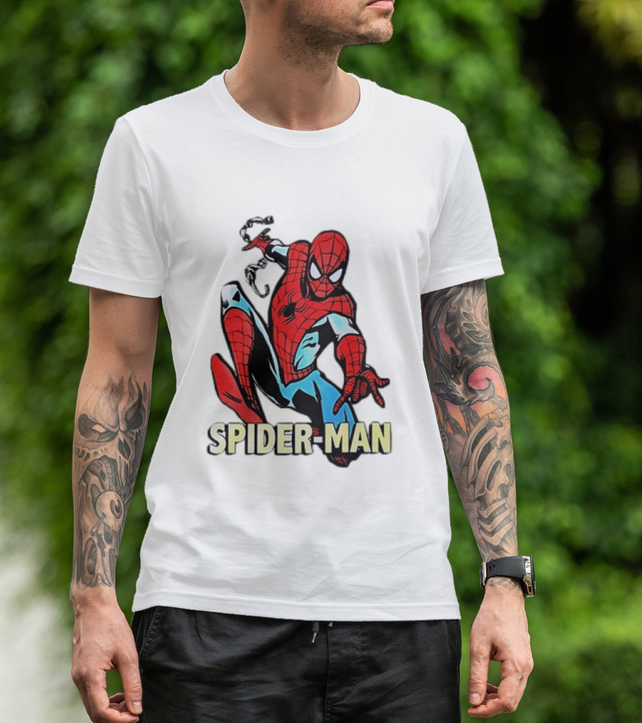 Spider Man Action Pose Marvel Superhero Avengers Comic T-Shirt