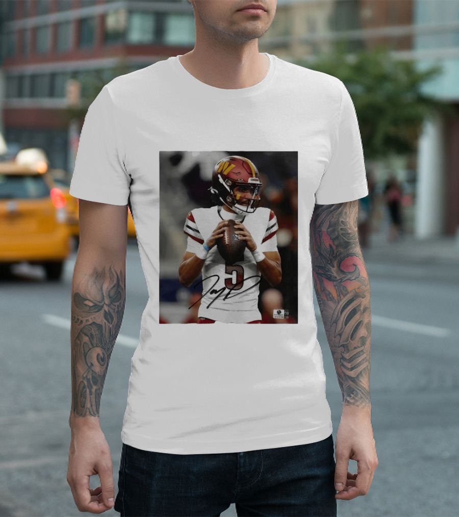 Jayden Daniels Washington Commanders Football Player Number 3 T-Shirt