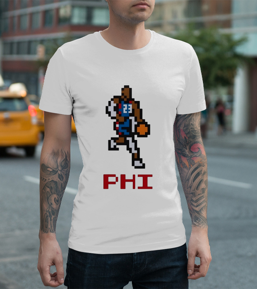 LeBron James Philadelphia 76ers Pixel PHL Sports 23 Jersey T-Shirt