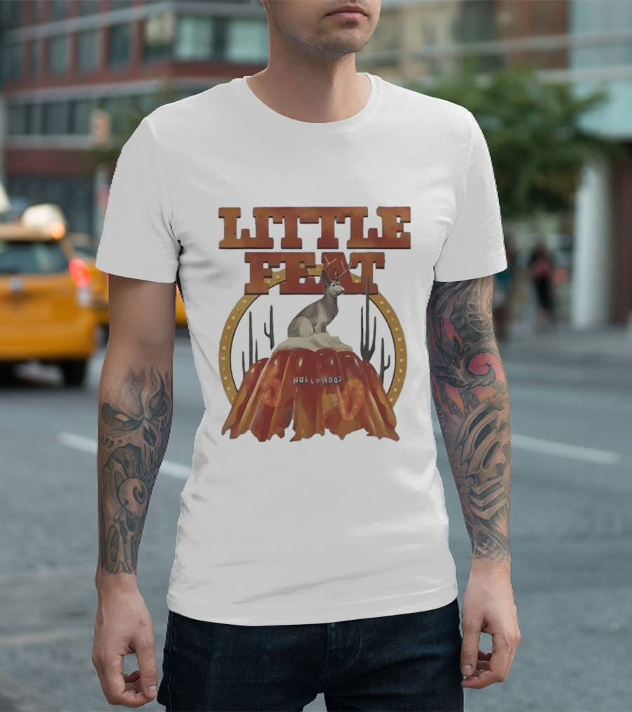 Little Feat Fifty Years Hollywood Record Album Antelope And Cactus T-Shirt