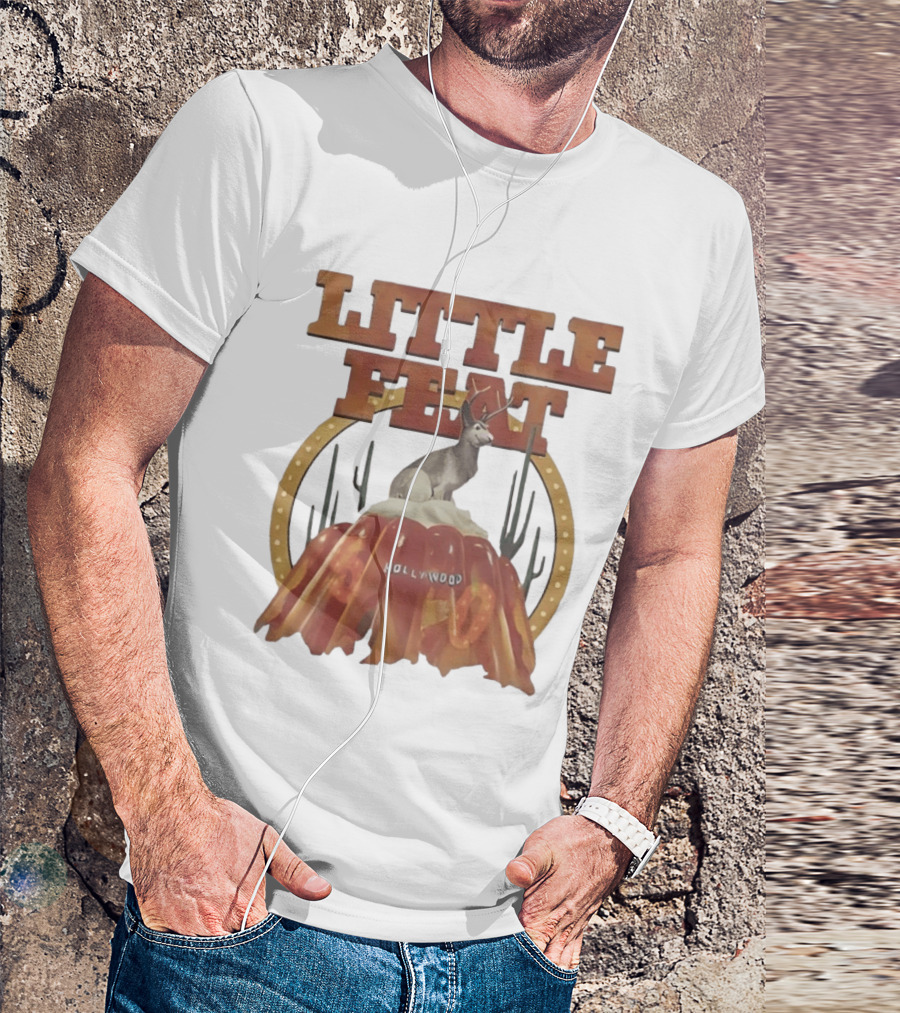 Little Feat Fifty Years Hollywood Record Album Antelope And Cactus T-Shirt