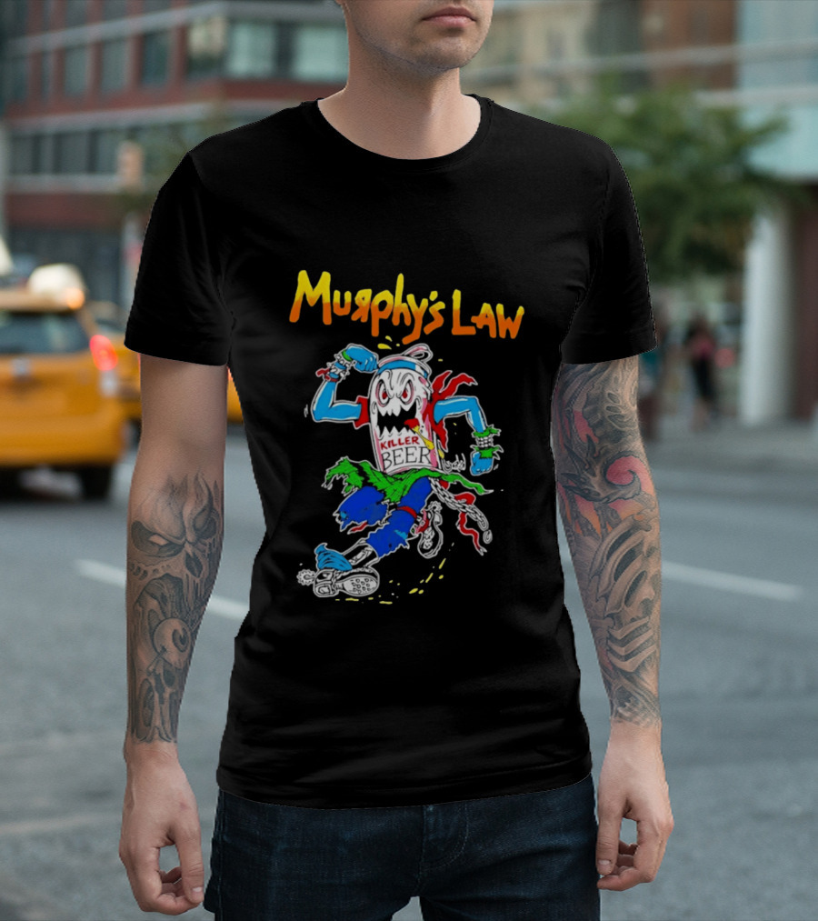 Murphy's Law Killer Beer Crossover Thrash Monster Can Running T-Shirt