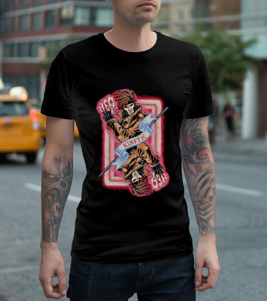 Gambit Kinetic Playing Card X Men Marvel T-Shirt