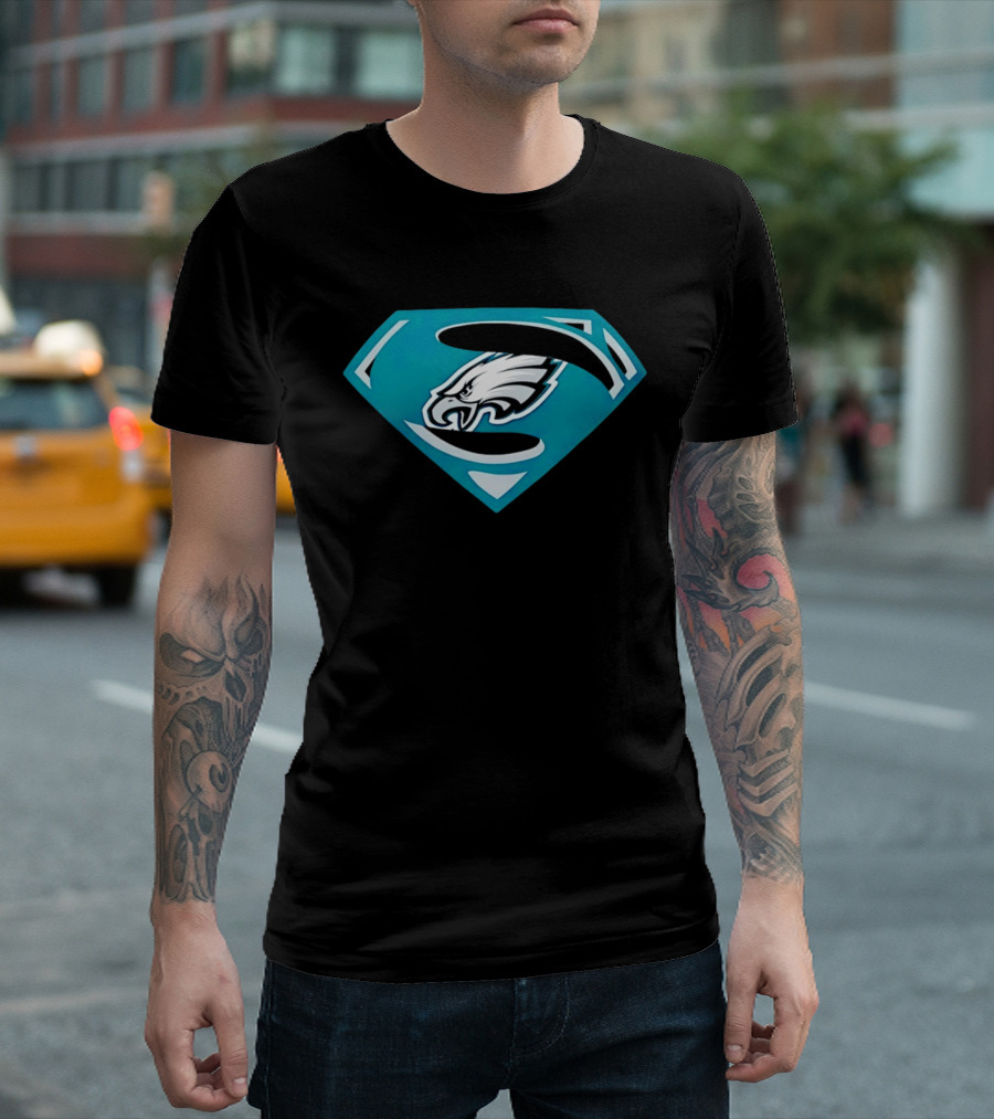 Philadelphia Eagles Superman Crest NFL Football Team T-Shirt
