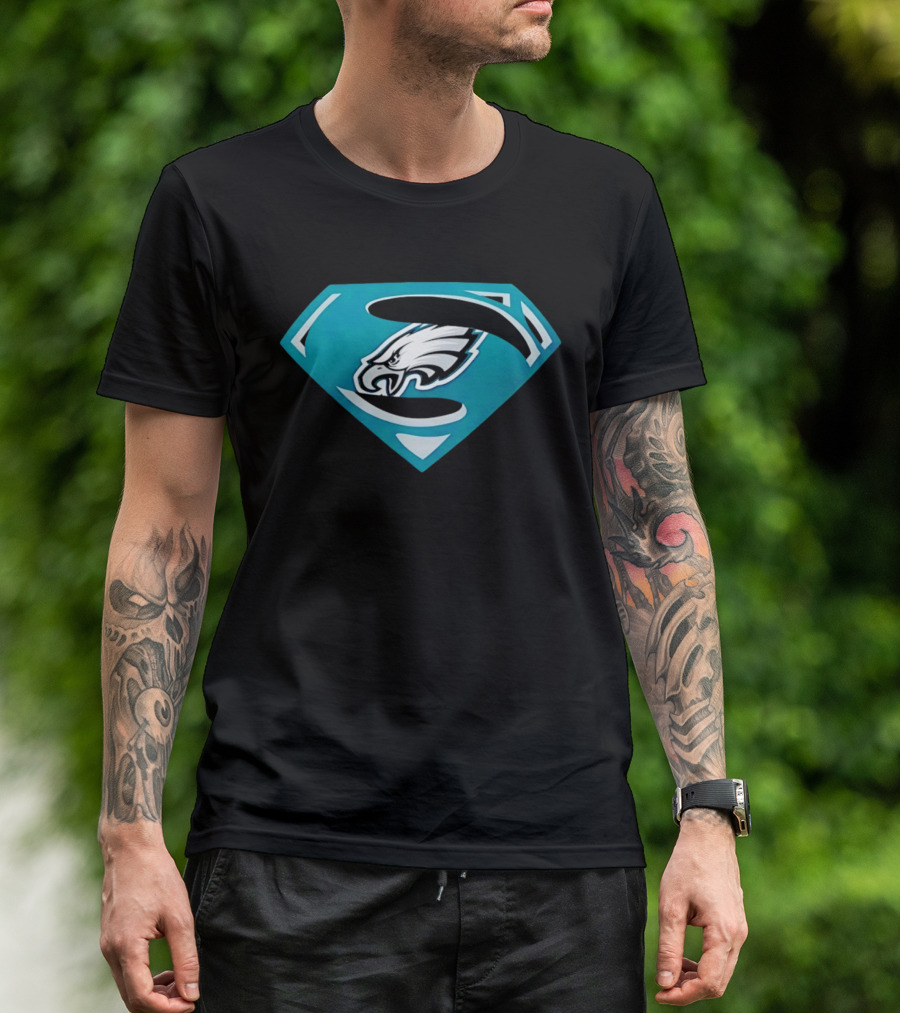 Philadelphia Eagles Superman Crest NFL Football Team T-Shirt