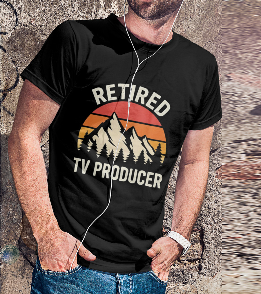 Retired TV Producer Mountain Sunset T-Shirt