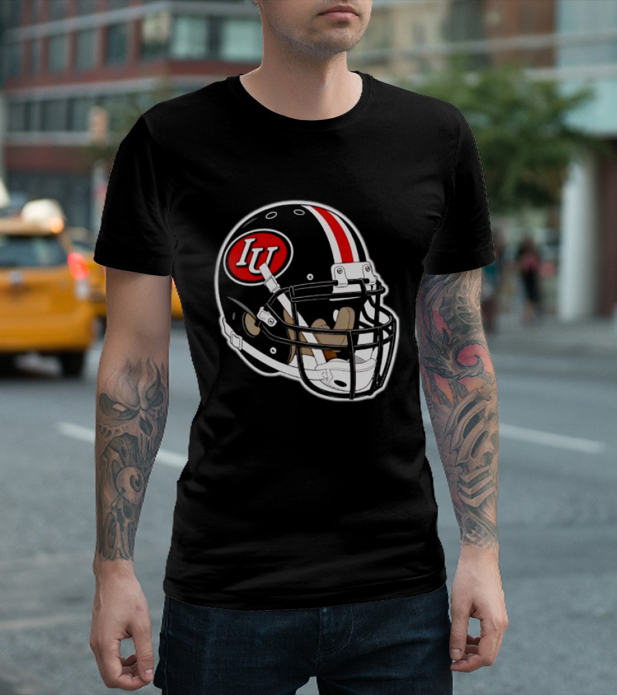 Indiana Hoosiers IU Football Helmet T-Shirt