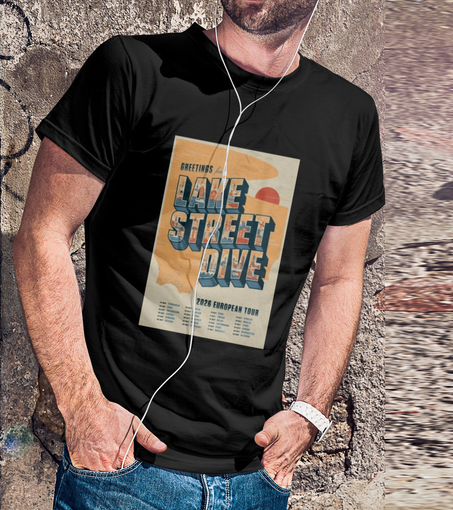 Greetings From Lake Street Dive 2026 European Tour Paris October 16 Le Bataclan T-Shirt