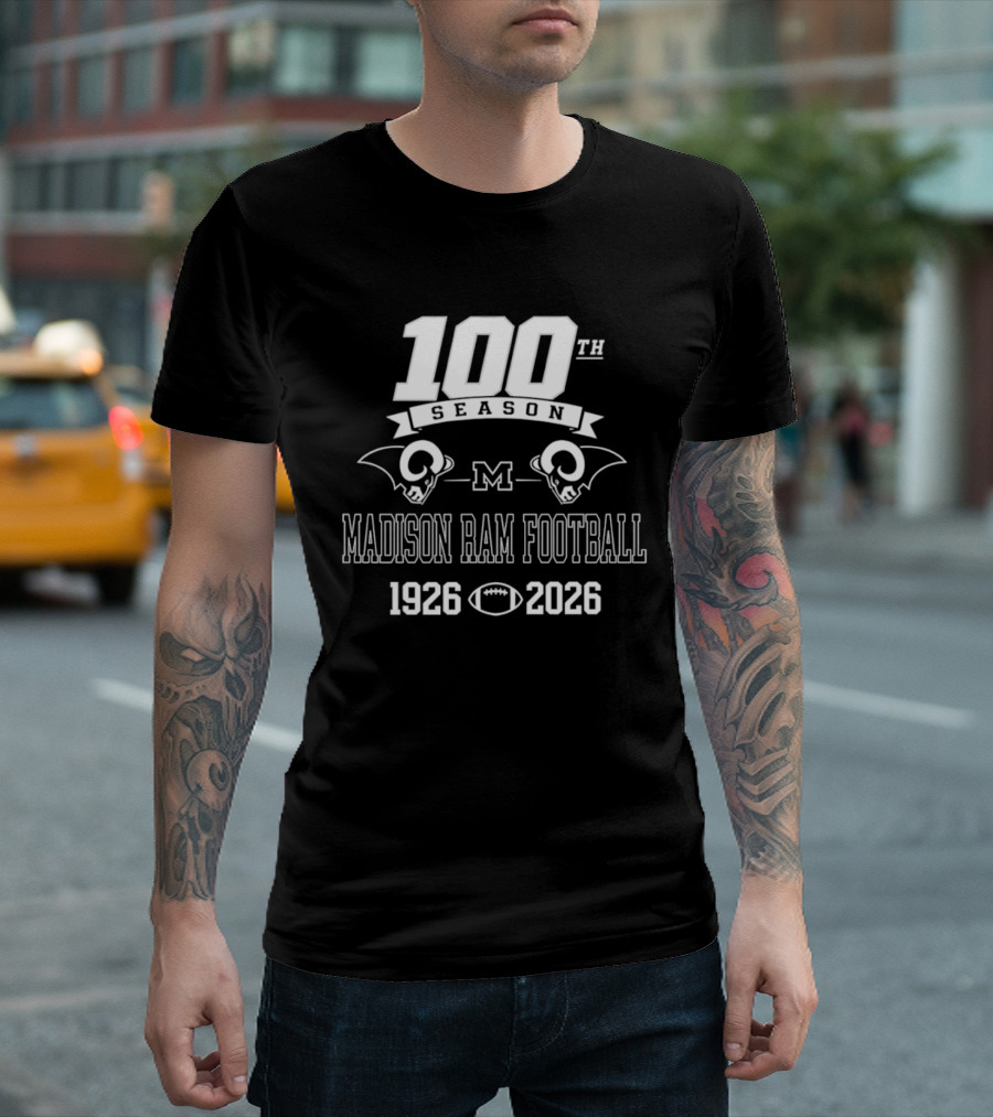 Madison Ram Football 100th Season 1926 2026 T-Shirt