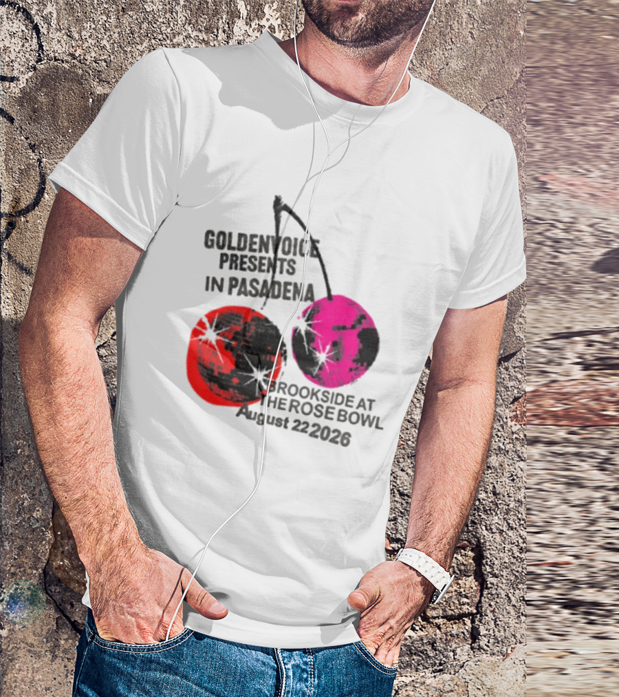 Goldenvoice Presents Pasadena Brookside At The Rose Bowl August 22 2026 Disco Cherry Baby T-Shirt