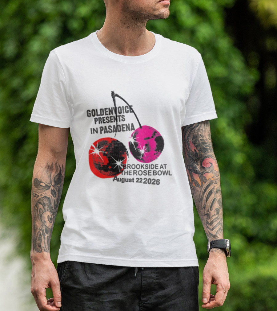 Goldenvoice Presents Pasadena Brookside At The Rose Bowl August 22 2026 Disco Cherry Baby T-Shirt
