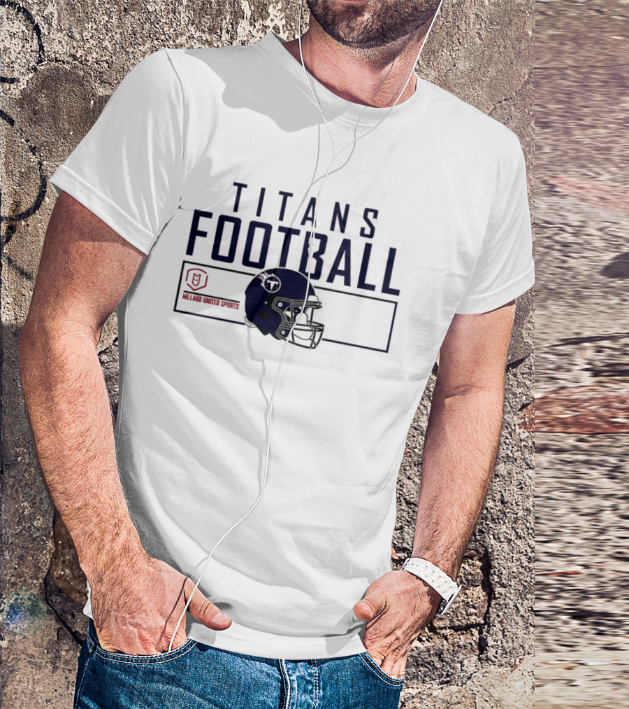 Millard United Sports Titans Football Helmet T-Shirt