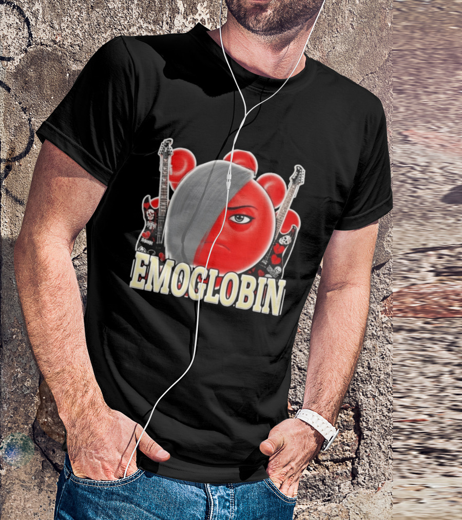 EMOGLOBIN Goblin Emoji With Emo Guitar T-Shirt