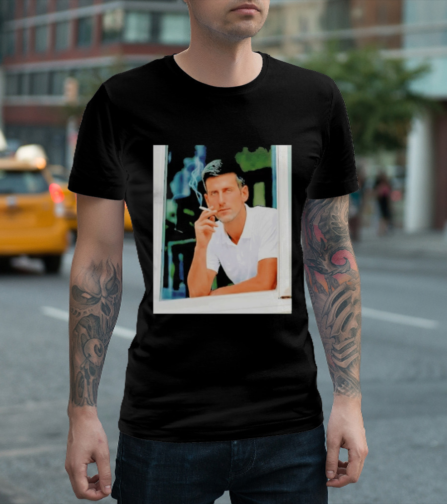 Novak Djokovic Smoking Tennis ATP Champion T-Shirt