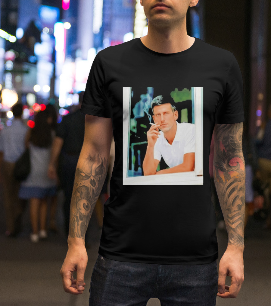 Novak Djokovic Smoking Tennis ATP Champion T-Shirt