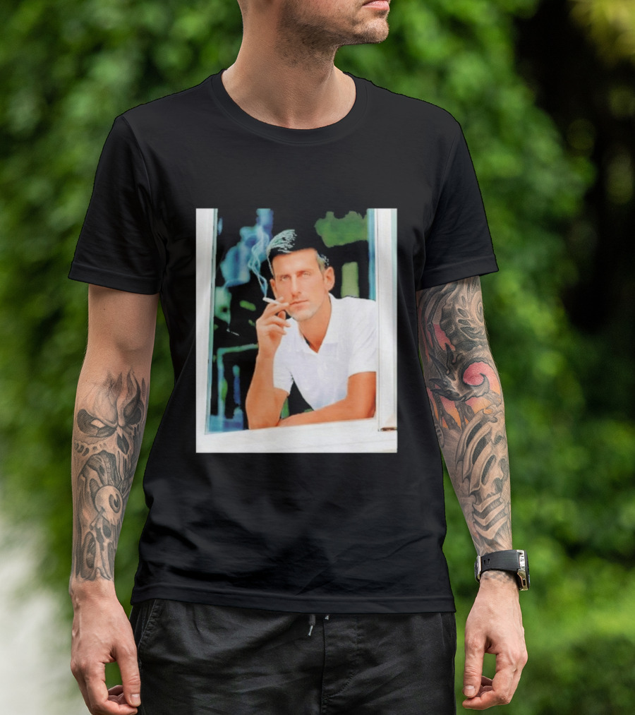 Novak Djokovic Smoking Tennis ATP Champion T-Shirt