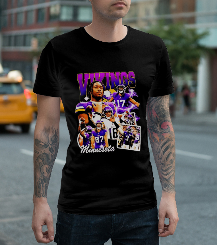 Fanatics Minnesota Vikings Notorious Justin Jefferson 87 83 16 17 Football T-Shirt