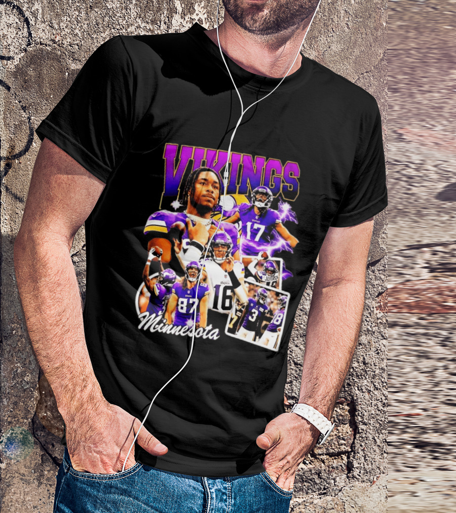Fanatics Minnesota Vikings Notorious Justin Jefferson 87 83 16 17 Football T-Shirt