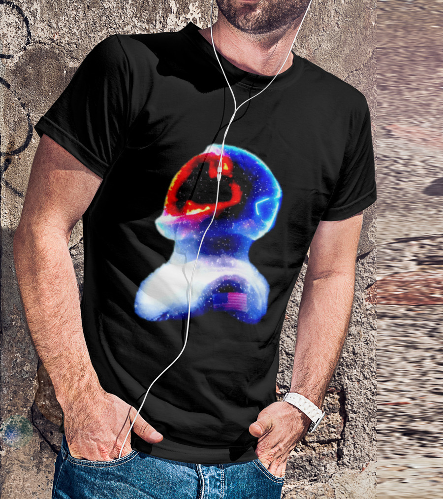 Galaxy Astronaut With American Flag Space Cosmic Adventure T-Shirt