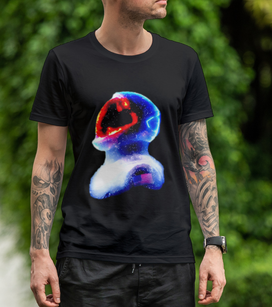 Galaxy Astronaut With American Flag Space Cosmic Adventure T-Shirt